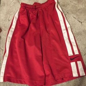 Red Youth Size Medium Boys Basketball Shorts